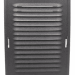 KRATKA WENTYLACYJNA KOMINOWA Z RAMKĄ 14x21 cm METALOWA CZARNY MAT STRUKTURA Z SIATKĄ