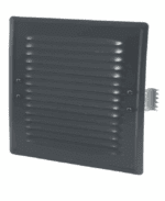 KRATKA WENTYLACYJNA KOMINOWA Z ŁAPKAMI 14x14 cm METALOWA GRAFIT Z SIATKĄ PRZECIW OWADOM