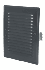 KRATKA WENTYLACYJNA KOMINOWA Z ŁAPKAMI 14x21 cm METALOWA GRAFIT Z SIATKĄ PRZECIW OWADOM