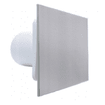 WENTYLATOR ŁAZIENKOWY FI125mm PANEL ALUMINIUM SZCZOTKOWANE CICHY 29dB ŁOŻYSKA KULKOWE
