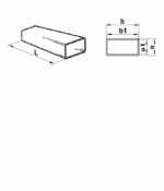KANAŁ WENTYLACYJNY PŁASKI 120x60mm DŁUGOŚĆ 50cm PCV WENTYLACJA VENTS 4005 - obrazek 2