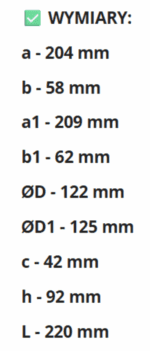 KOLANO ŁĄCZĄCE KANAŁ PŁASKI 204x60mm Z KANAŁEM OKRĄGŁYM FI125mm VENTS 540 - obrazek 7