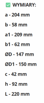 KOLANO ŁĄCZĄCE KANAŁ PŁASKI 204x60mm Z KANAŁEM OKRĄGŁYM FI 150mm VENTS 640 - obrazek 6