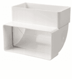 KOLANO WENTYLACYJNE PIONOWE 90 ST. DO KANAŁU 110x55mm VENTS 060