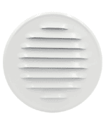 KRATKA OKRĄGŁA WENTYLACYJNA FI150mm BIAŁA METALOWA Z KOŁNIERZEM KRÓĆCEM