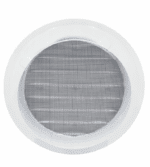 KRATKA OKRĄGŁA WENTYLACYJNA FI150mm BIAŁA METALOWA Z KOŁNIERZEM KRÓĆCEM - obrazek 2