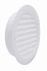 KRATKA WENTYLACYJNA OKRĄGŁA SKOŚNA FI125mm Z SIATKĄ PRZECIW OWADOM BIAŁA - obrazek 3