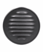 KRATKA OKRĄGŁA WENTYLACYJNA FI100mm CZARNA METALOWA Z KOŁNIERZEM KRÓĆCEM