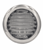 KRATKA OKRĄGŁA WENTYLACYJNA FI125mm STAL NIERDZEWNA Z KOŁNIERZEM KRÓĆCEM - obrazek 2