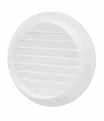 KRATKA WENTYLACYJNA OKRĄGŁA SKOŚNA FI125mm Z SIATKĄ PRZECIW OWADOM BIAŁA - obrazek 2