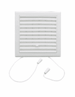 KRATKA WENTYLACYJNA DO KANAŁU OKRĄGŁEGO FI100mm Z REGULOWANĄ ŻALUZJĄ BIAŁA