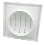 KRATKA WENTYLACYJNA DO KANAŁU OKRĄGŁEGO FI100mm Z REGULOWANĄ ŻALUZJĄ BIAŁA - obrazek 3