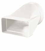 ŁĄCZNIK PRZEKROJÓW ZMIENNYCH KANAŁU PŁASKIEGO 120x60mm NA KANAŁ FI100mm VENTS