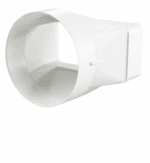 ŁĄCZNIK PRZEKROJÓW ZMIENNYCH KANAŁU PŁASKIEGO 120x60mm NA KANAŁ FI100mm WSPÓŁOSIOWO VENTS