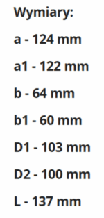 ŁĄCZNIK PRZEKROJÓW ZMIENNYCH KANAŁU PŁASKIEGO 120x60mm NA KANAŁ FI100mm VENTS - obrazek 5