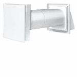 NAWIEWNIK OKIENNY REGULOWANY Z KRATKĄ Z OKAPEM BIAŁY TELESKOPOWY PS102