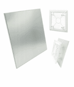 KRATKA WENTYLACYJNA PANEL ALUMINIUM CHROM 180x180mm Z SIATKĄ PRZECIW OWADOM