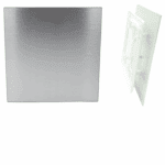 KRATKA WENTYLACYJNA Z PANELEM ALUMINIUM SZCZOTKOWANE 180x180mm Z SIATKĄ PRZECIW OWADOM