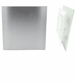 KRATKA WENTYLACYJNA Z PANELEM ALUMINIUM SZCZOTKOWANE 180x180mm Z SIATKĄ PRZECIW OWADOM