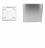 KRATKA WENTYLACYJNA Z PANELEM ALUMINIUM SZCZOTKOWANE 180x180mm Z SIATKĄ PRZECIW OWADOM - obrazek 3