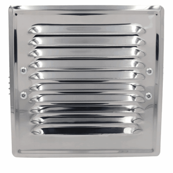 KRATKA WENTYLACYJNA KOMINOWA Z ŁAPKAMI 14x14 cm STAL NIERDZEWNA Z SIATKĄ