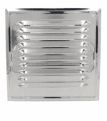 KRATKA WENTYLACYJNA KOMINOWA Z RAMKĄ 14x14 cm STAL NIERDZEWNA Z SIATKĄ
