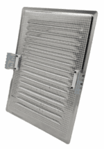 KRATKA WENTYLACYJNA KOMINOWA Z ŁAPKAMI 14x21 cm STAL NIERDZEWNA Z SIATKĄ - obrazek 2