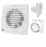 WENTYLATOR WYCIĄGOWY OSIOWY FI100 mm Z HIGROSTATEM I TIMEREM WYDAJNY 95m3/h SIMPLE
