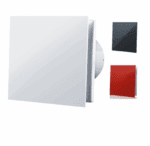 WENTYLATOR ŁAZIENKOWY FI100mm 3 WYMIENNE PANELE CICHY 25dB Z ZAWOREM ZWROTNYM