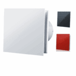 WENTYLATOR ŁAZIENKOWY FI100mm 3 WYMIENNE PANELE CICHY 25dB Z ZAWOREM ZWROTNYM