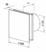 WENTYLATOR ŁAZIENKOWY FI100mm 3 WYMIENNE PANELE CICHY 25dB Z ZAWOREM ZWROTNYM - obrazek 4