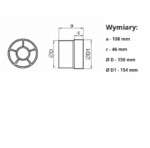 WENTYLATOR KANAŁOWY OSIOWY FI150 mm STANDARD WYDAJNY 298m3/h - obrazek 4