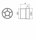 WENTYLATOR KANAŁOWY OSIOWY FI100 mm STANDARD WYDAJNY 105m3/h - obrazek 4