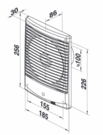 WENTYLATOR ŁAZIENKOWY OSIOWY FI100mm Z CZUJNIKIEM WILGOCI I TIMEREM 98m3/h - obrazek 4