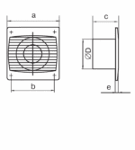 WENTYLATOR ŁAZIENKOWY DOMOWY FI150mm STANDARD WYDAJNY 292m3/h - obrazek 4