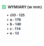 WENTYLATOR ŁAZIENKOWY DOMOWY FI125mm STANDARD WYDAJNY 180m3/h - obrazek 5