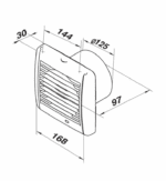 WENTYLATOR ŁAZIENKOWY DOMOWY OSIOWY FI125mm Z TIMEREM CICHY 31dB SILENT - obrazek 5