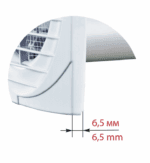 WENTYLATOR ŁAZIENKOWY DOMOWY FI100mm STANDARD 95m3/h CIENKI PANEL PRZEDNI - obrazek 4