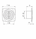 WENTYLATOR ŁAZIENKOWY DOMOWY FI100mm STANDARD 95m3/h CIENKI PANEL PRZEDNI - obrazek 5