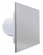 WENTYLATOR ŁAZIENKOWY FI125mm Z CZUJNIKIEM WILGOTNOŚCI I WYŁĄCZNIKIEM CZASOWYM PANEL CHROM + GRATIS ZAWÓR ZWROTNY - obrazek 2