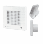 WENTYLATOR ŁAZIENKOWY FI100mm Z AUTOMATYCZNĄ ŻALUZJĄ CZUJNIK WILGOCI I TIMER