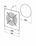 WENTYLATOR OSIOWY ŚCIENNY PRZEMYSŁOWY WYDAJNY 200m3/h MOC 36W - obrazek 4