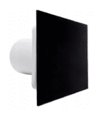 WENTYLATOR ŁAZIENKOWY DOMOWY FI100mm PANEL CZARNE SZKŁO CICHY 26dB ŁOŻYSKA KULKOWE