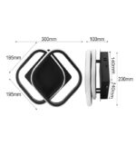 PLAFON LED LAMPA SUFITOWA 24W 4000K OKRĄGŁA NATYNKOWA CZARNA CASPER 2350lm - obrazek 3