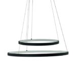 LAMPA WISZĄCA CZARNA 54W ZMIENNA BARWA 3000/4000/6000K ZINTEGROWANE ŹRÓDŁO LED 5200lm