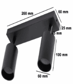 KINKIET PODWÓJNY QUALIS II CZARNY SPOT LAMPA PODWÓJNA 2X REFLEKTOR SUFITOWY GU10 - obrazek 3