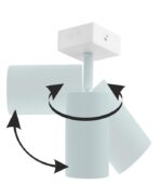 KINKIET POJEDYNCZY QUALIS I BIAŁY SPOT POJEDYNCZY REFLEKTOR SUFITOWY GU10 - obrazek 4