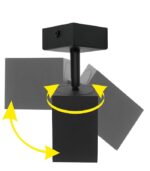 KINKIET POCZWÓRNY QUANTUS IV CZARNY SPOT LAMPA 4X REFLEKTOR SUFITOWY GU10 - obrazek 3