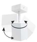 KINKIET POJEDYNCZY QUANTUS I BIAŁY SPOT REFLEKTOR SUFITOWY GU10 - obrazek 3