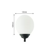 LAMPA SUFITOWA PALLE CZARNA SZKLANE KULE MLECZNE 6 X E27 NOWOCZESNA LOFT E27 - obrazek 8